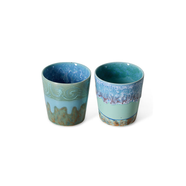 Koffimeok 70s ceramics Van Gogh self portrait (set van 2)