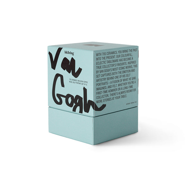 Koffimeok 70s ceramics Van Gogh self portrait (set van 2)