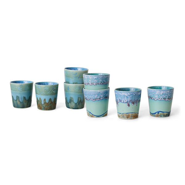 Koffimeok 70s ceramics Van Gogh self portrait (set van 2)