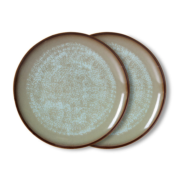 Dinerbord 70s ceramics contrast (set van 2)