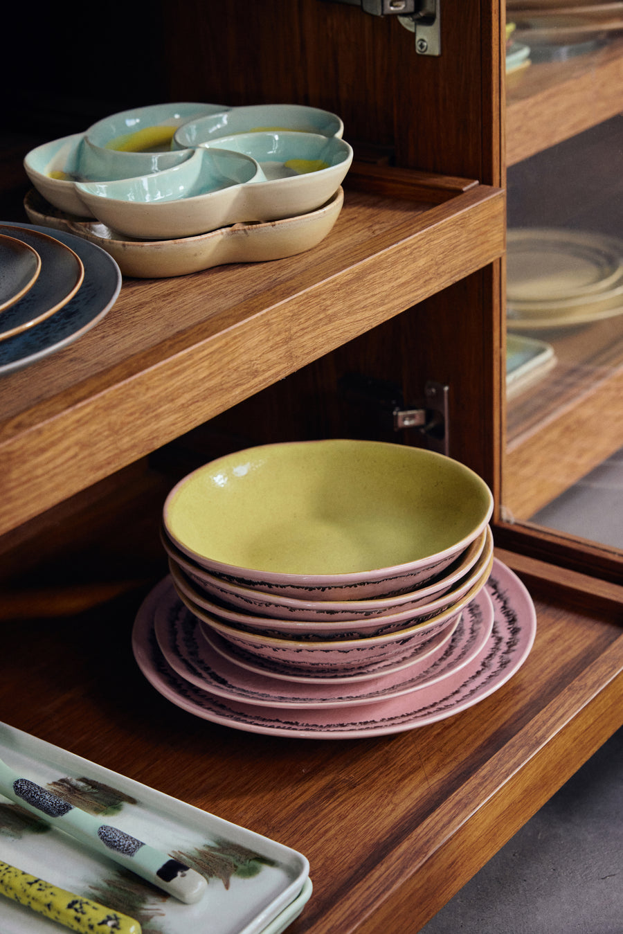 Dinerbord 70s ceramics bubble (set van 2)