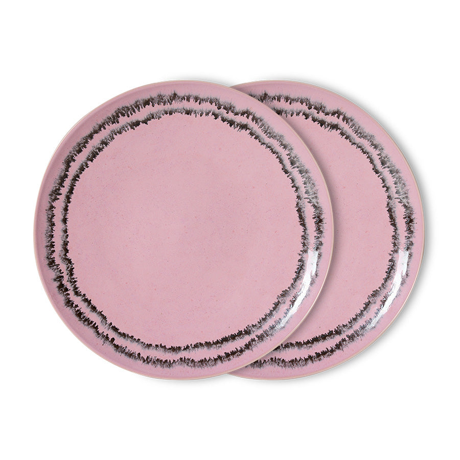 Dinerbord 70s ceramics bubble (set van 2)