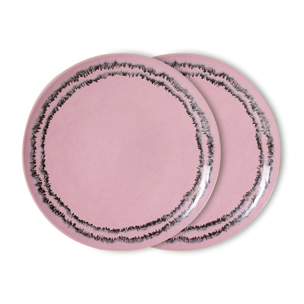Dinerbord 70s ceramics bubble (set van 2)