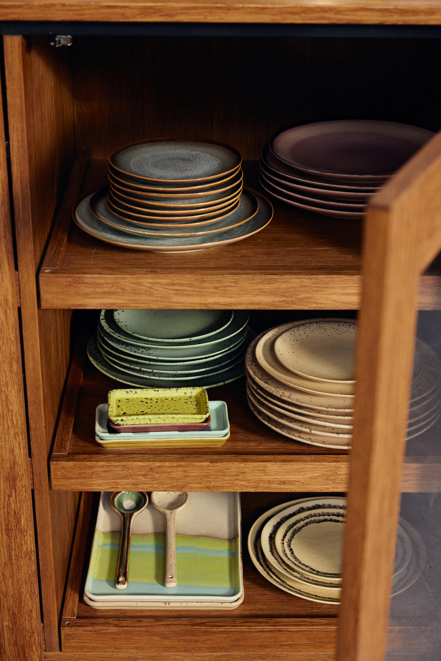 Ontbijtbord 70s ceramics contrast (set van 2)