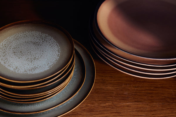 Ontbijtbord 70s ceramics contrast (set van 2)