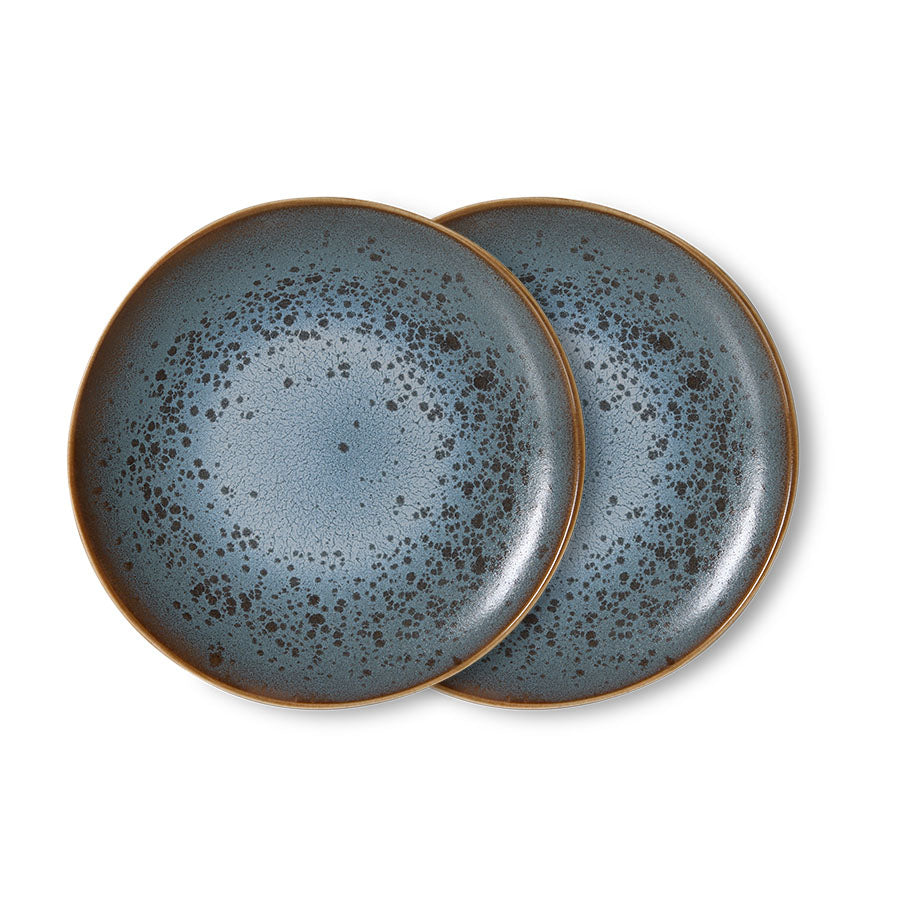 Ontbijtbord 70s ceramics mineral (set van 2)