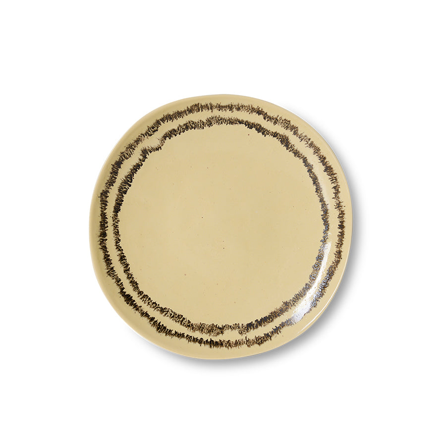 Ontbijtbord 70s ceramics vanilla (set van 2)