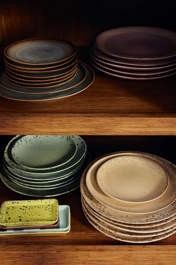Dessertbord 70s ceramics fleck (set van 2)