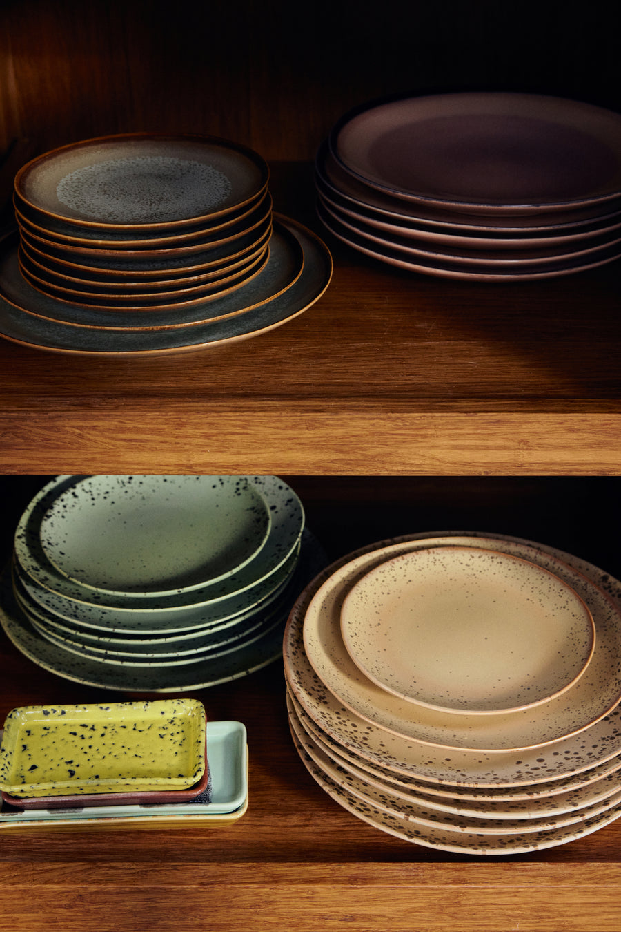 Dessertbord 70s ceramics fleck (set van 2)