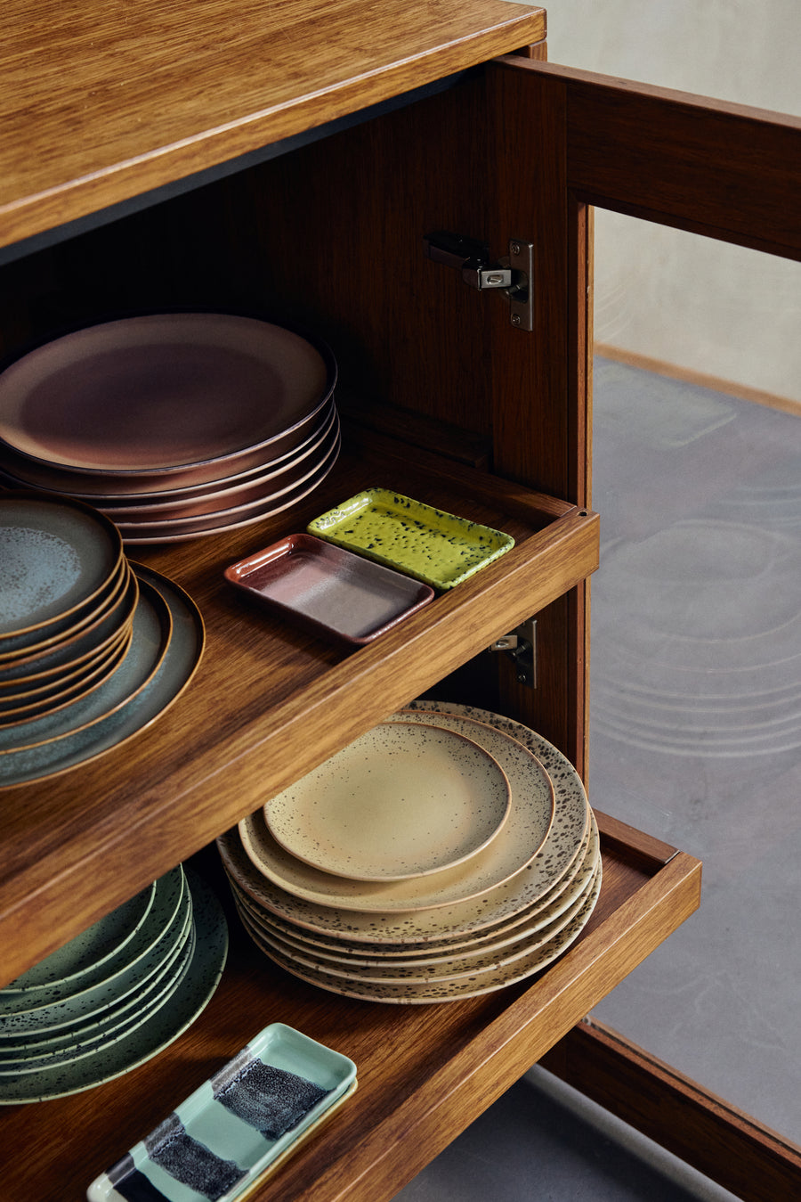 Dessertbord 70s ceramics grit (set van 2)