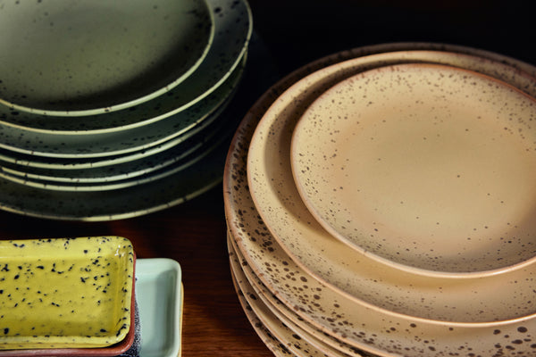 Dessertbord 70s ceramics grit (set van 2)