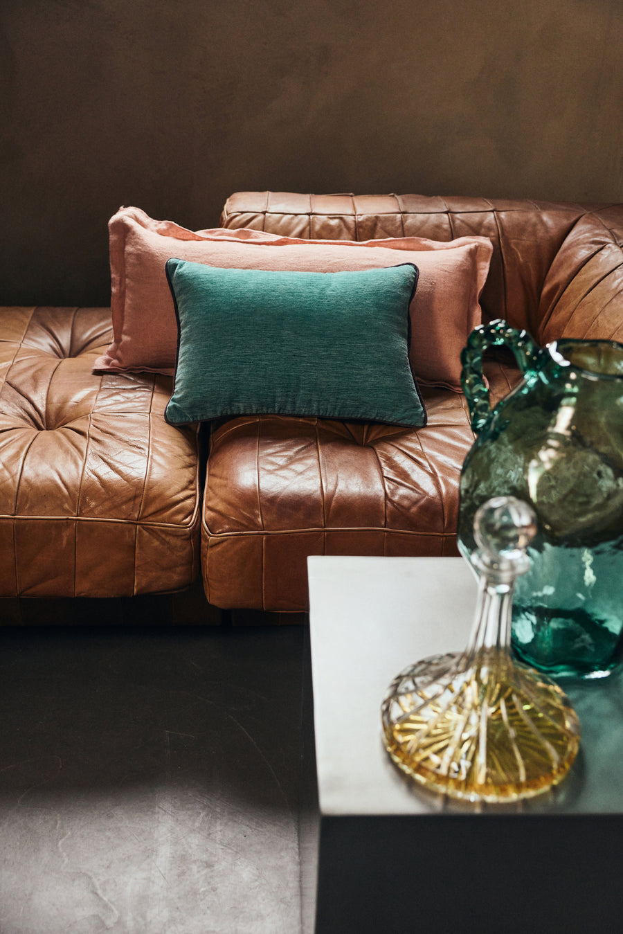 kussen velvet deep sea