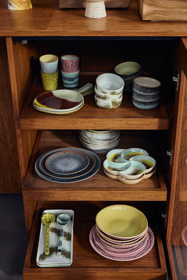 Serveerlepels 70s ceramics mines (set van 2)
