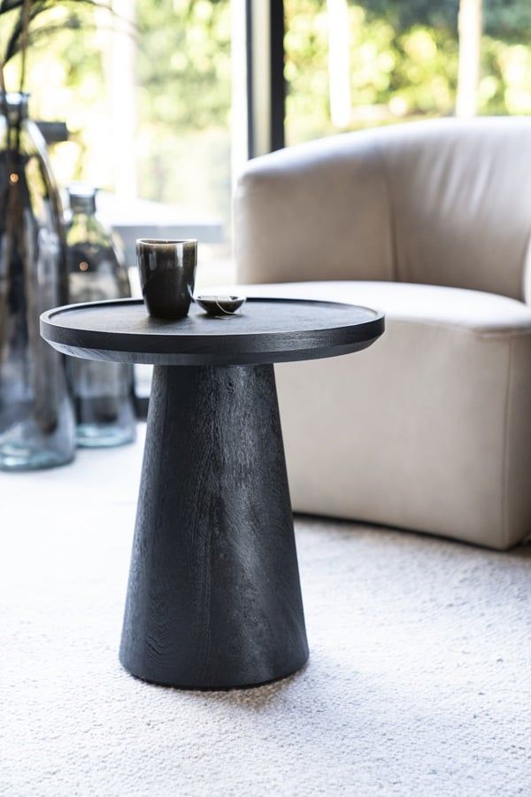 Bijzettafel Ron 46x49 - zwart
