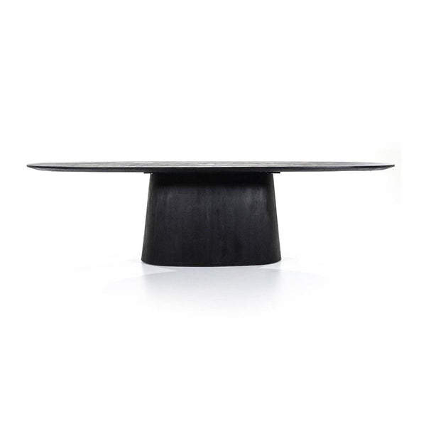 Eettafel Aron ovaal 300x110 - zwart