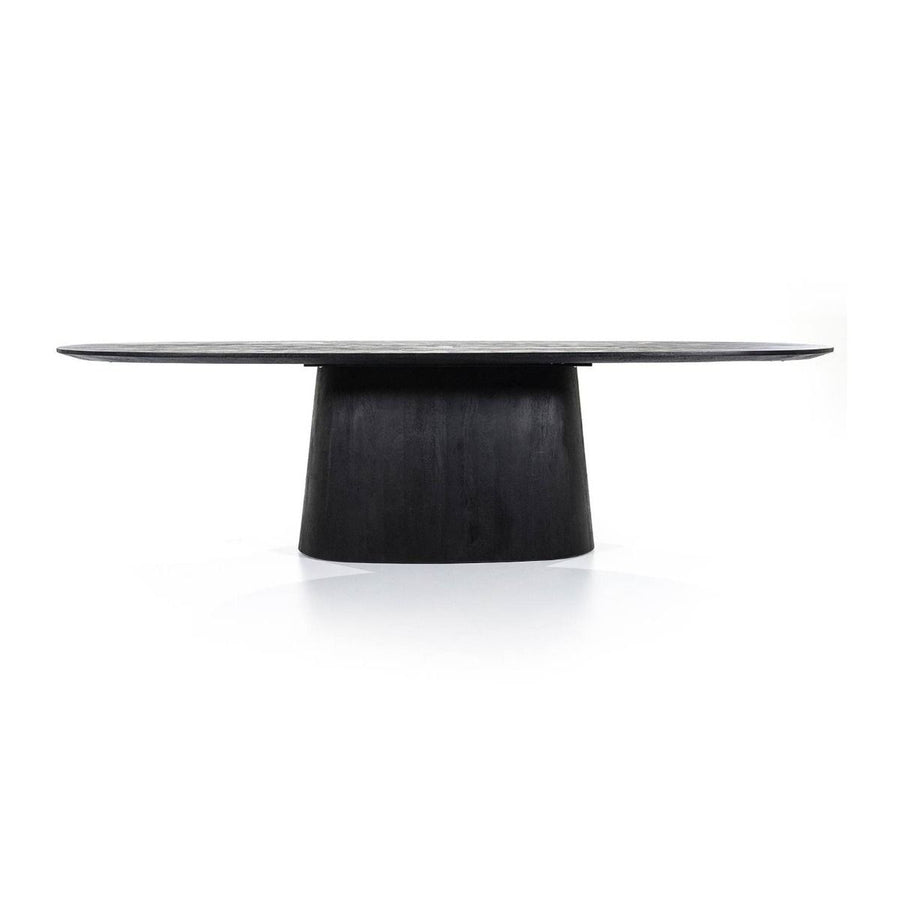 Eettafel Aron ovaal 300x110 - zwart