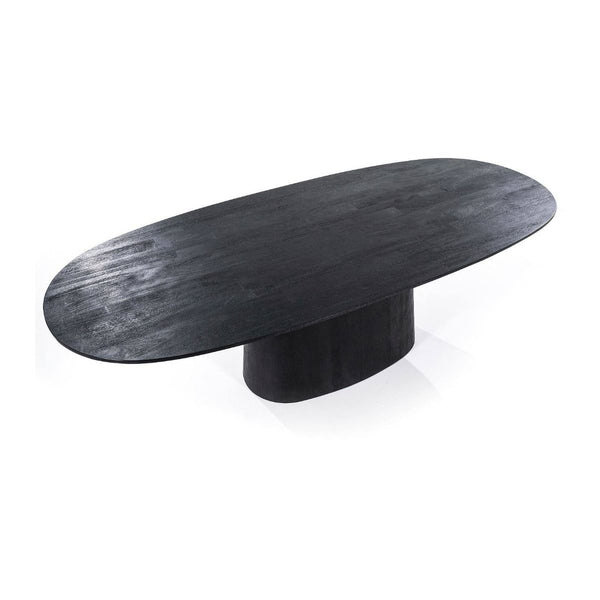 Eettafel Aron ovaal 300x110 - zwart