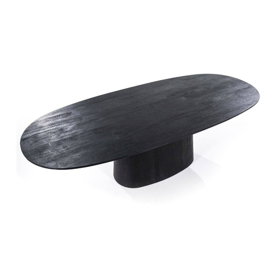 Eettafel Aron ovaal 300x110 - zwart