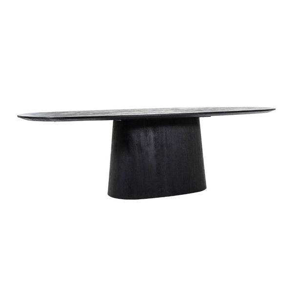 Eettafel Aron ovaal 300x110 - zwart