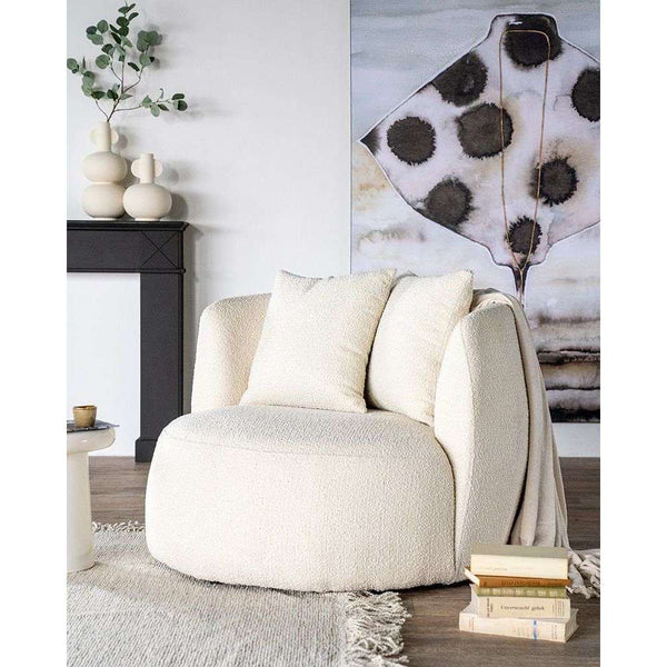 Fauteuil Louis met kussen - beige Spark