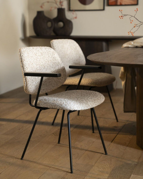 Stoel Jon met arml - beige Maywood