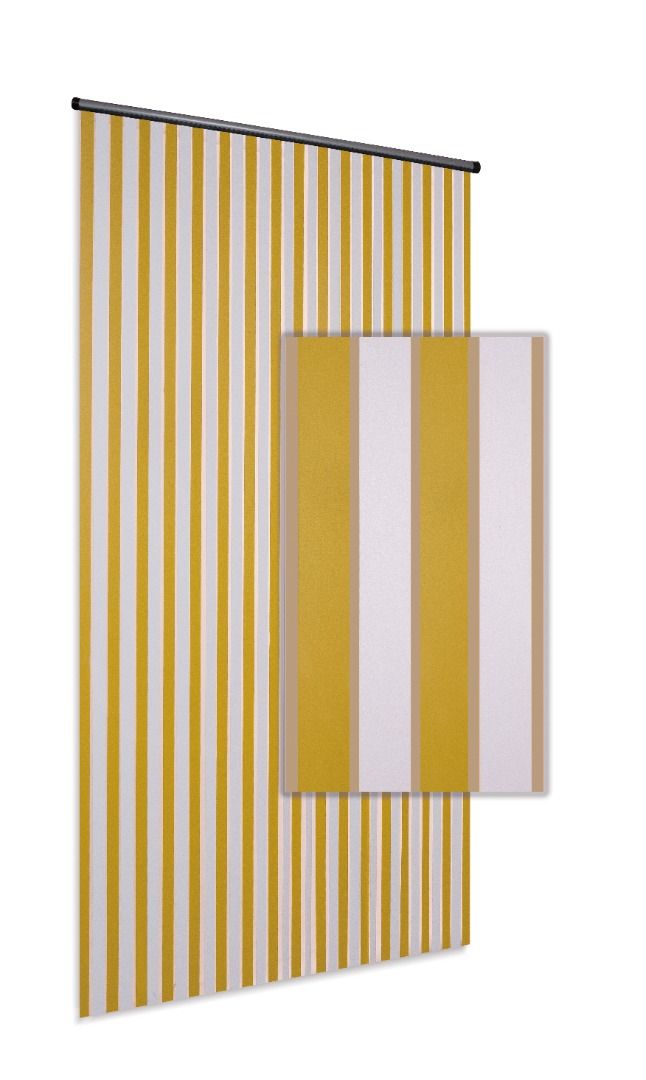 vliegengordijn Linten HQ goud/wit 33401(90x220)