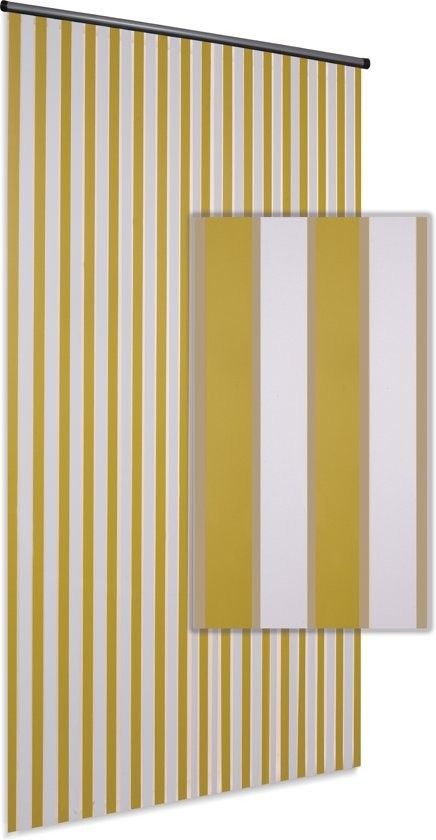 Linten HQ 2259  Geel/wit 90x220 cm