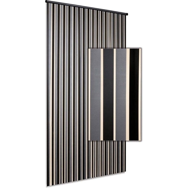 Linten HQ 2261  zilver/zwart 90x220 cm