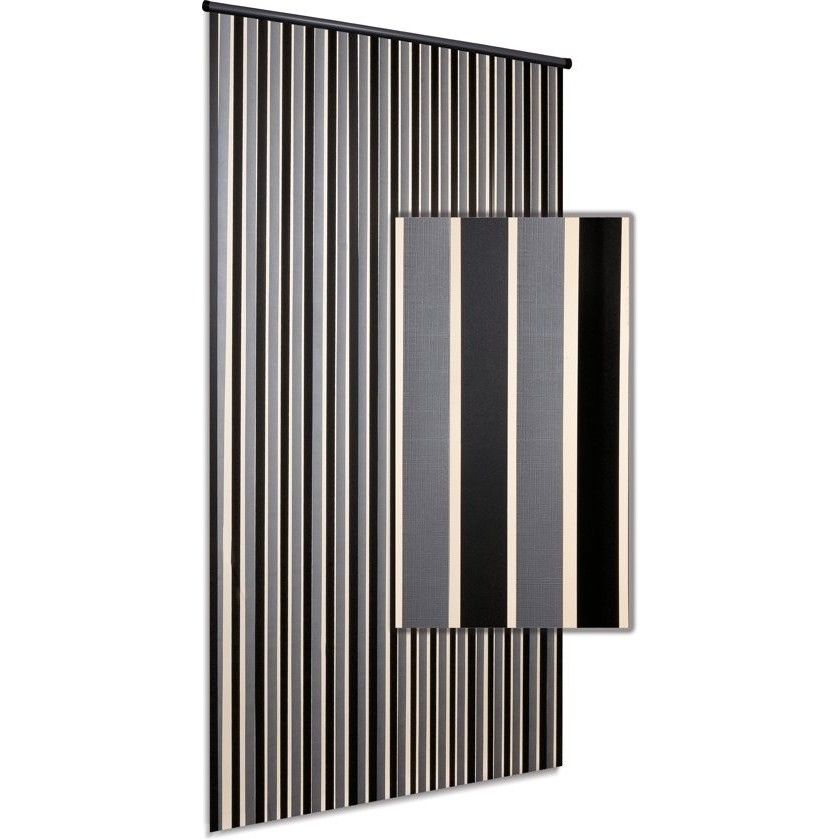 Linten HQ 2261  zilver/zwart 90x220 cm
