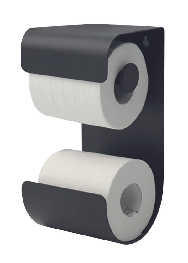 Brix Toiletrolhouder dubbel Zwart