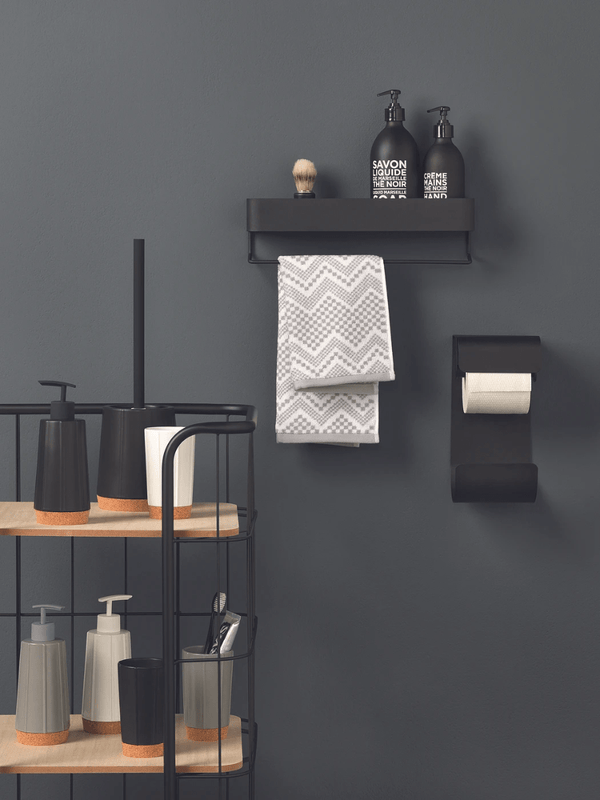 Brix Toiletrolhouder dubbel Zwart