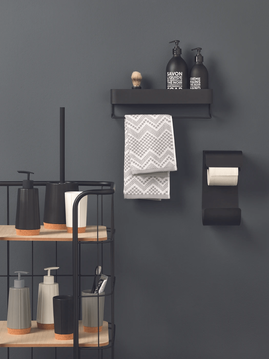 Brix Toiletrolhouder dubbel Zwart