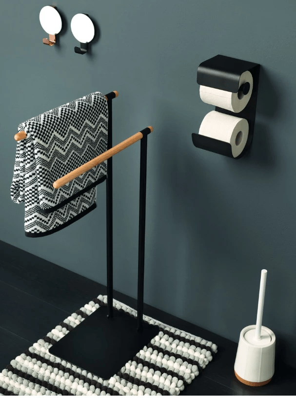 Brix Toiletrolhouder dubbel Zwart