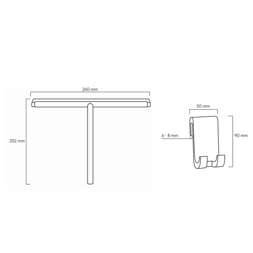 Raamwisser DeLuxe zwart (incl. flexibele glashaak)