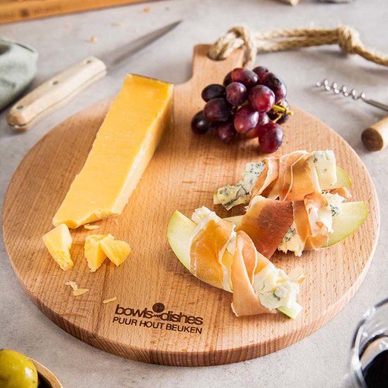 Beuken Serveerplank rond 25 x 33 x1,5 cm