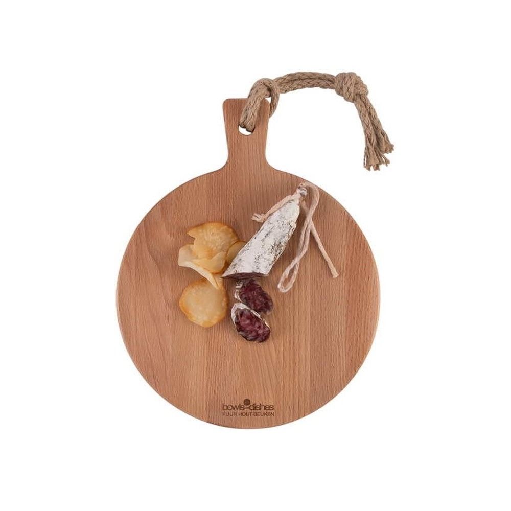 Beuken Serveerplank rond 25 x 33 x1,5 cm