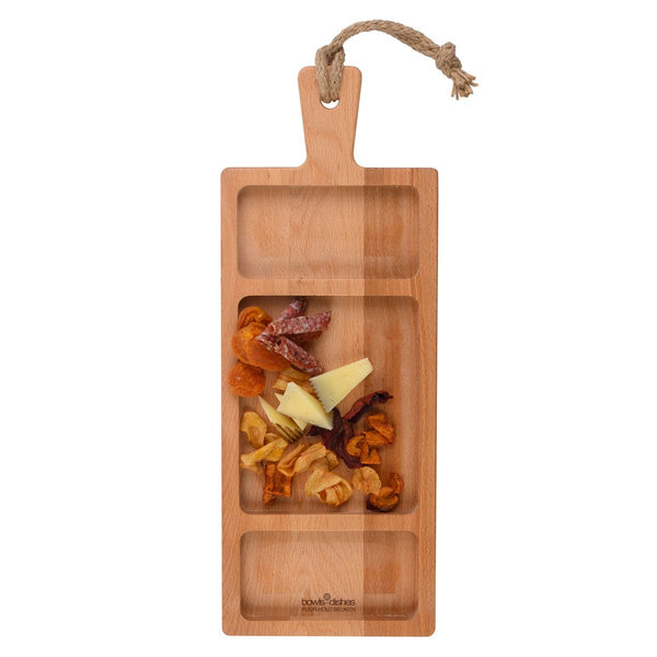 Beuken Serveerplank 3-vaks 49 x 18,5 x 2,5 cm