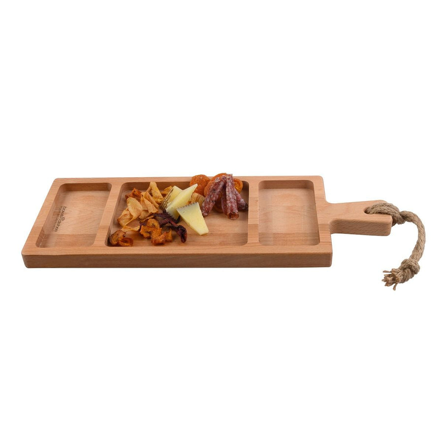 Beuken Serveerplank 3-vaks 49 x 18,5 x 2,5 cm