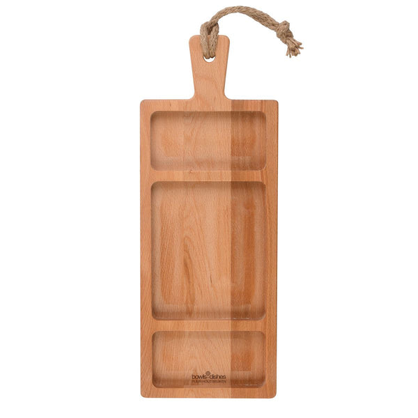 Beuken Serveerplank 3-vaks 49 x 18,5 x 2,5 cm