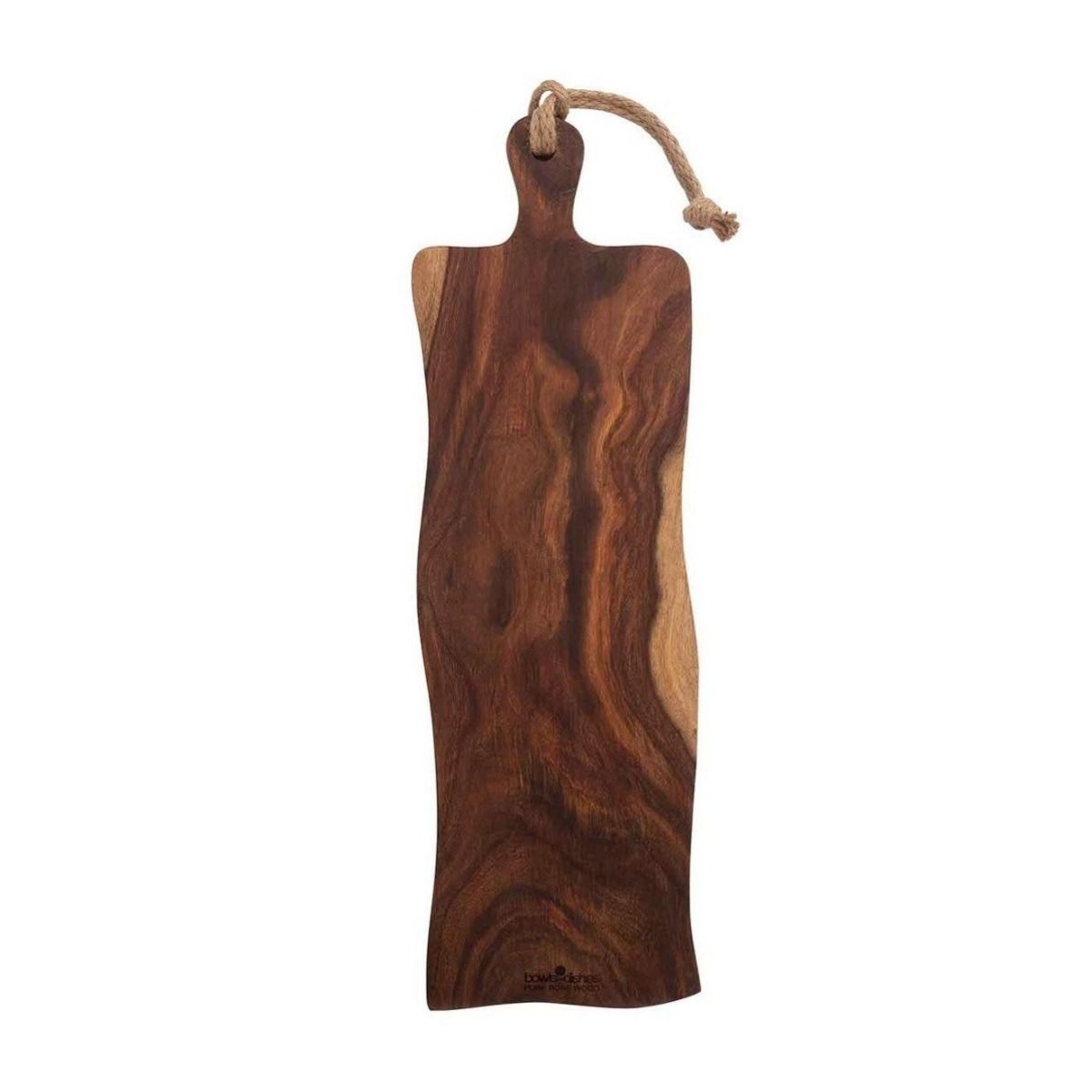 Pure Rose Wood Serveerplank rustiek met handvat 59 cm