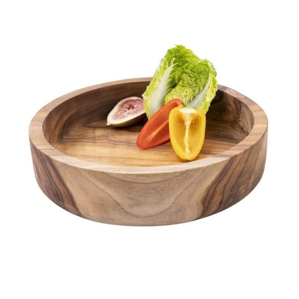 Pure Teak Wood Schaal O 28 x 7 cm