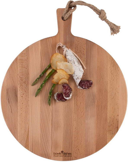 Beuken serveerplank rond 33 cm