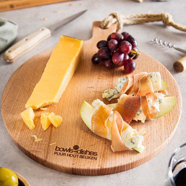 Beuken serveerplank rond 33 cm