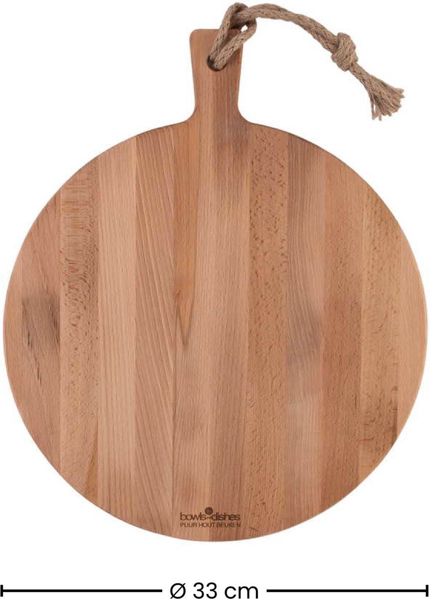 Beuken serveerplank rond 33 cm