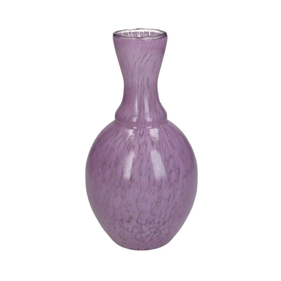 Vase glass lilac 12x12x23cm