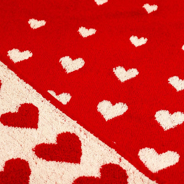 Kitchen Towel Hearts Red