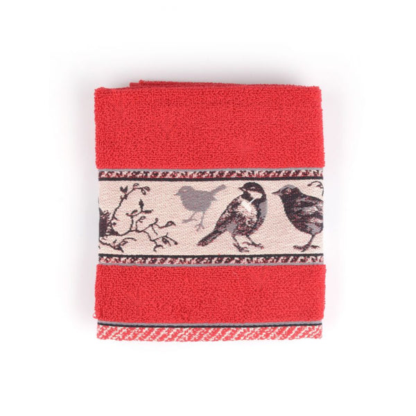 Kitchen Towel Birds Red