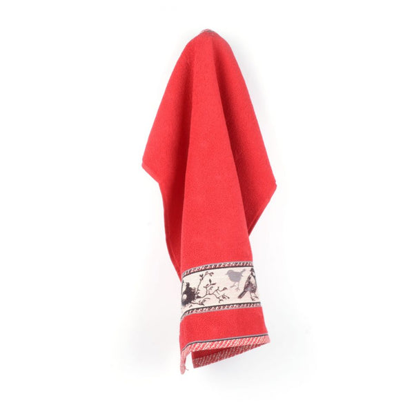 Kitchen Towel Birds Red