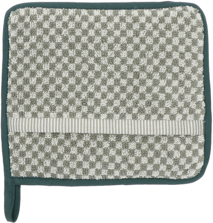 Potholder Small Check Dark Green