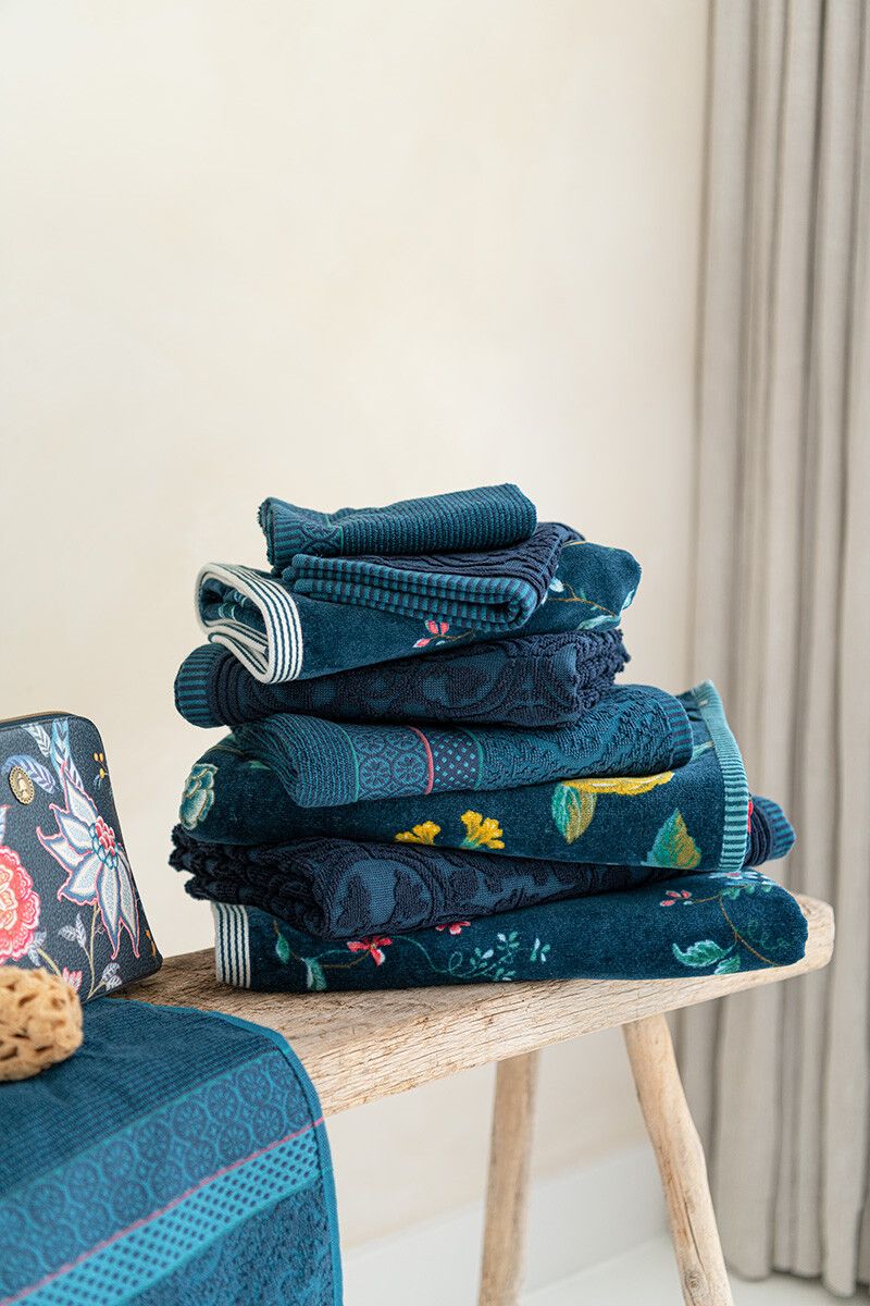 Pip Studio Soft Zellige Guest Towel Dark Blue